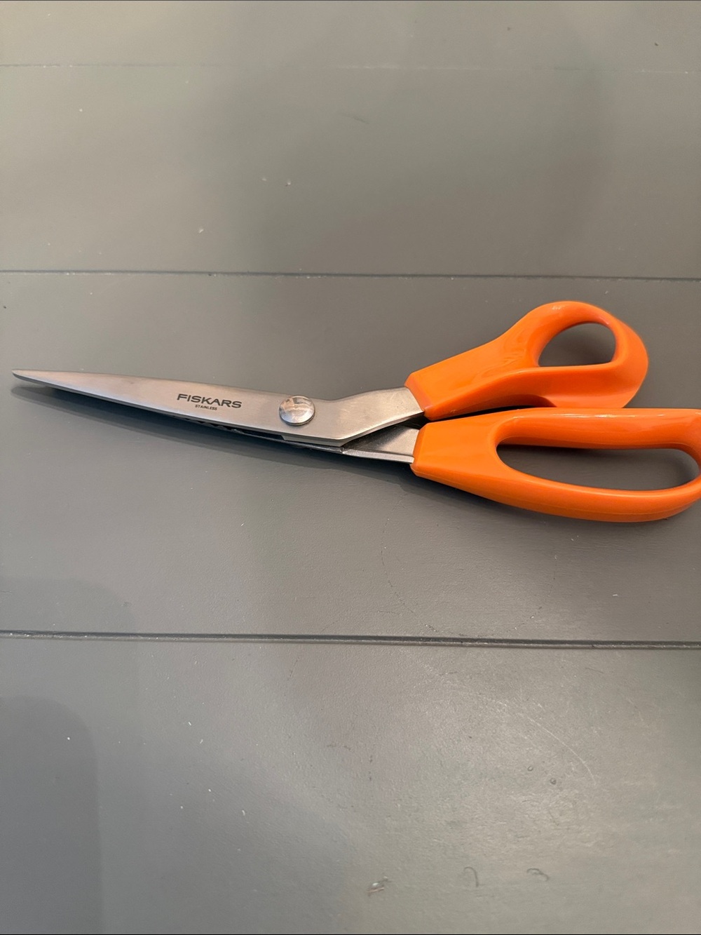 Fiskars USA 80 Pinking Shears Scissors Orange Handle Zig Zag Cut Crafts Fabrics
